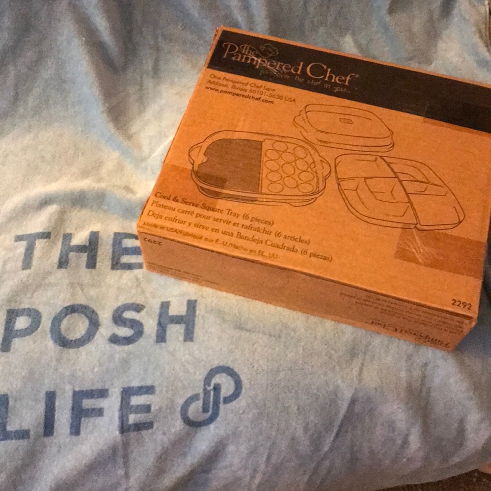 The pampered chef cool & serve square tray 2292 - Picture 1 of 3
